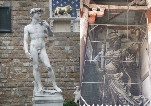 ダビデ像、仁王像