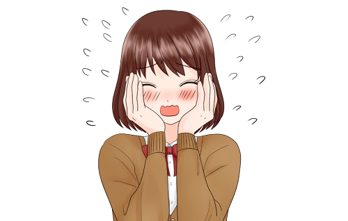 恥ずかしがる女子