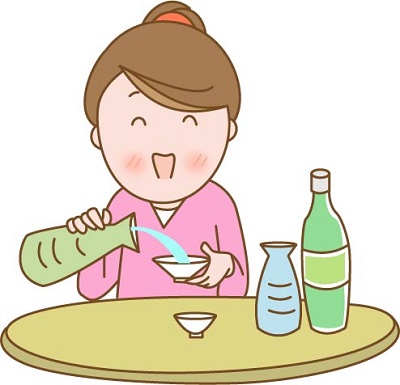 お酒好きの女性
