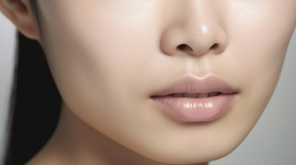 色の薄い唇